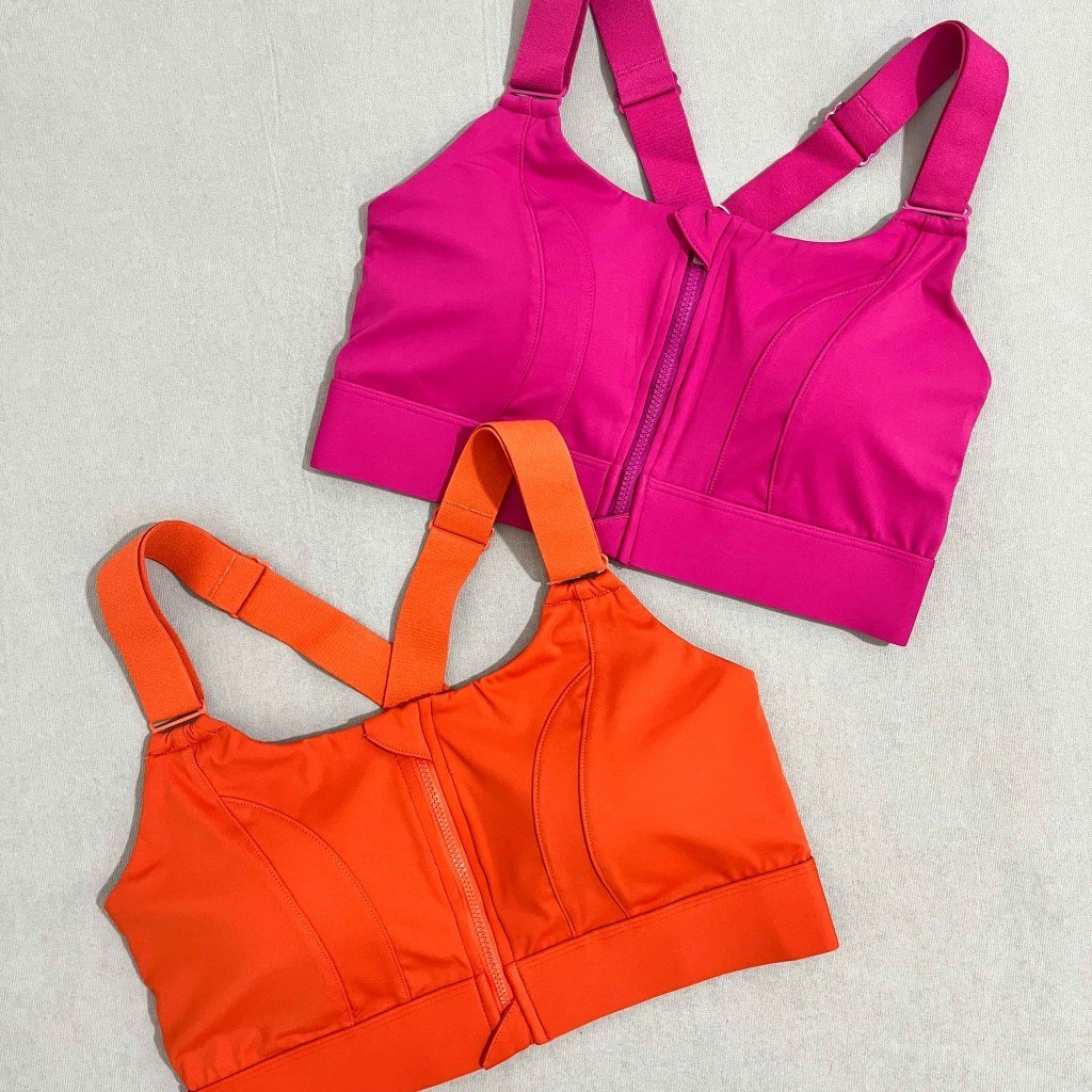 نیم تنه ورزشی زنانه با زیپ جلو و کاپ متحرک