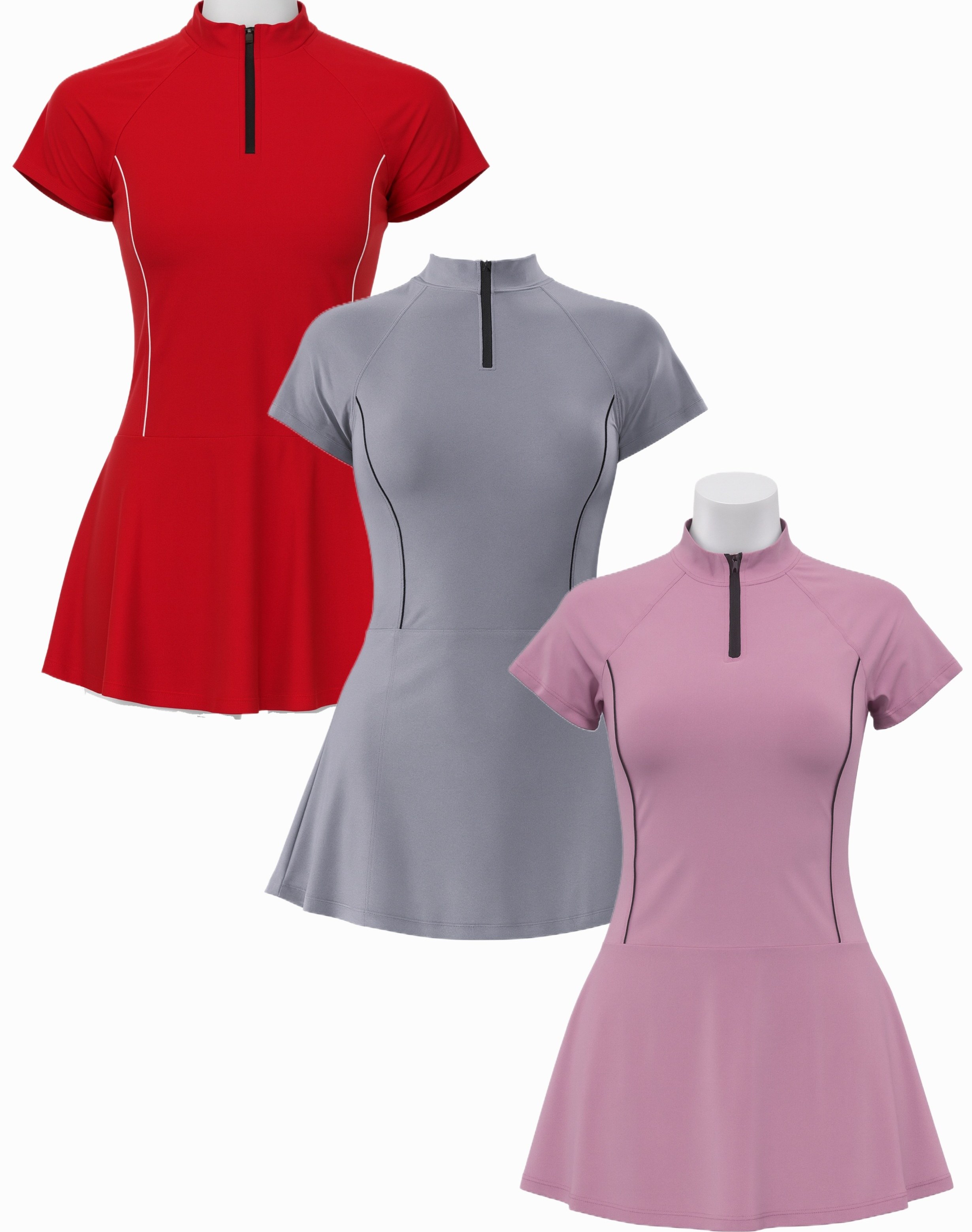 پیراهن ورزشی زنانه سایزبزرگ ۴۶ الی ۵۰ - تونیک ورزشی قرمز