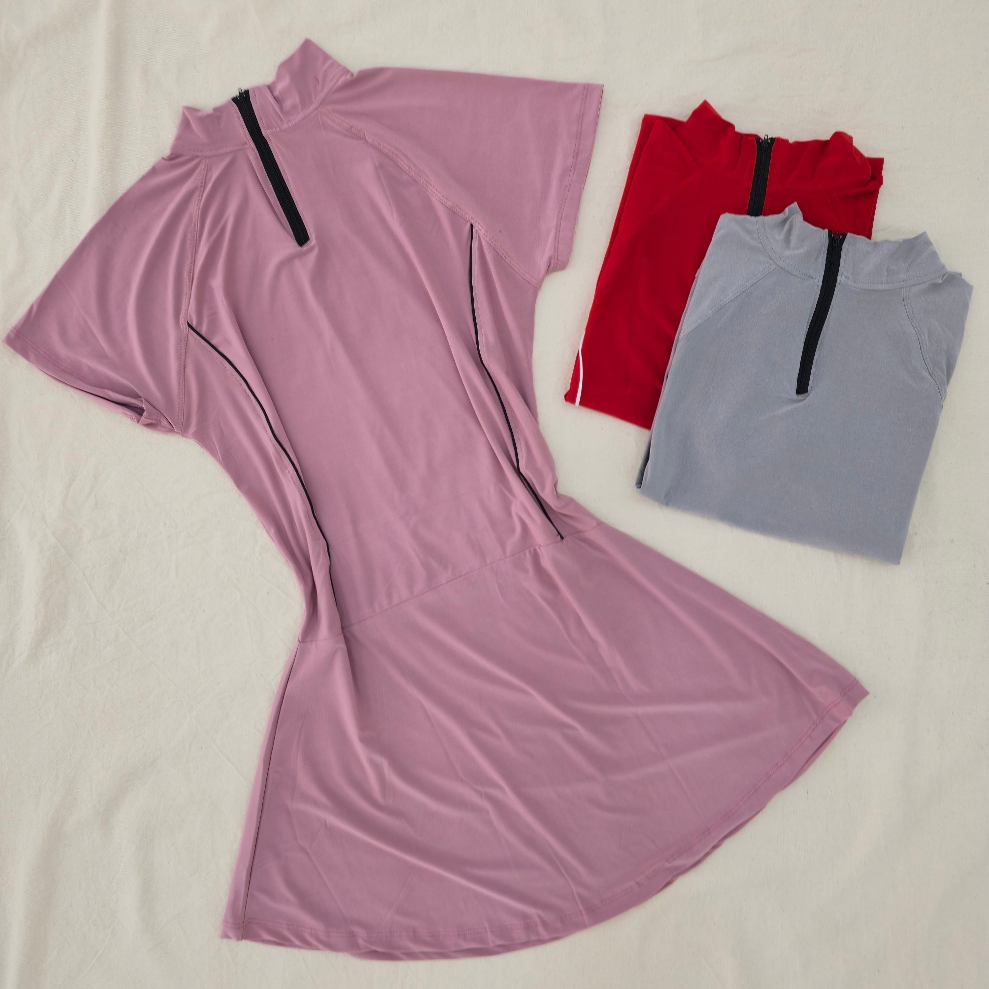 پیراهن ورزشی زنانه سایزبزرگ ۴۶ الی ۵۰ - تونیک ورزشی قرمز