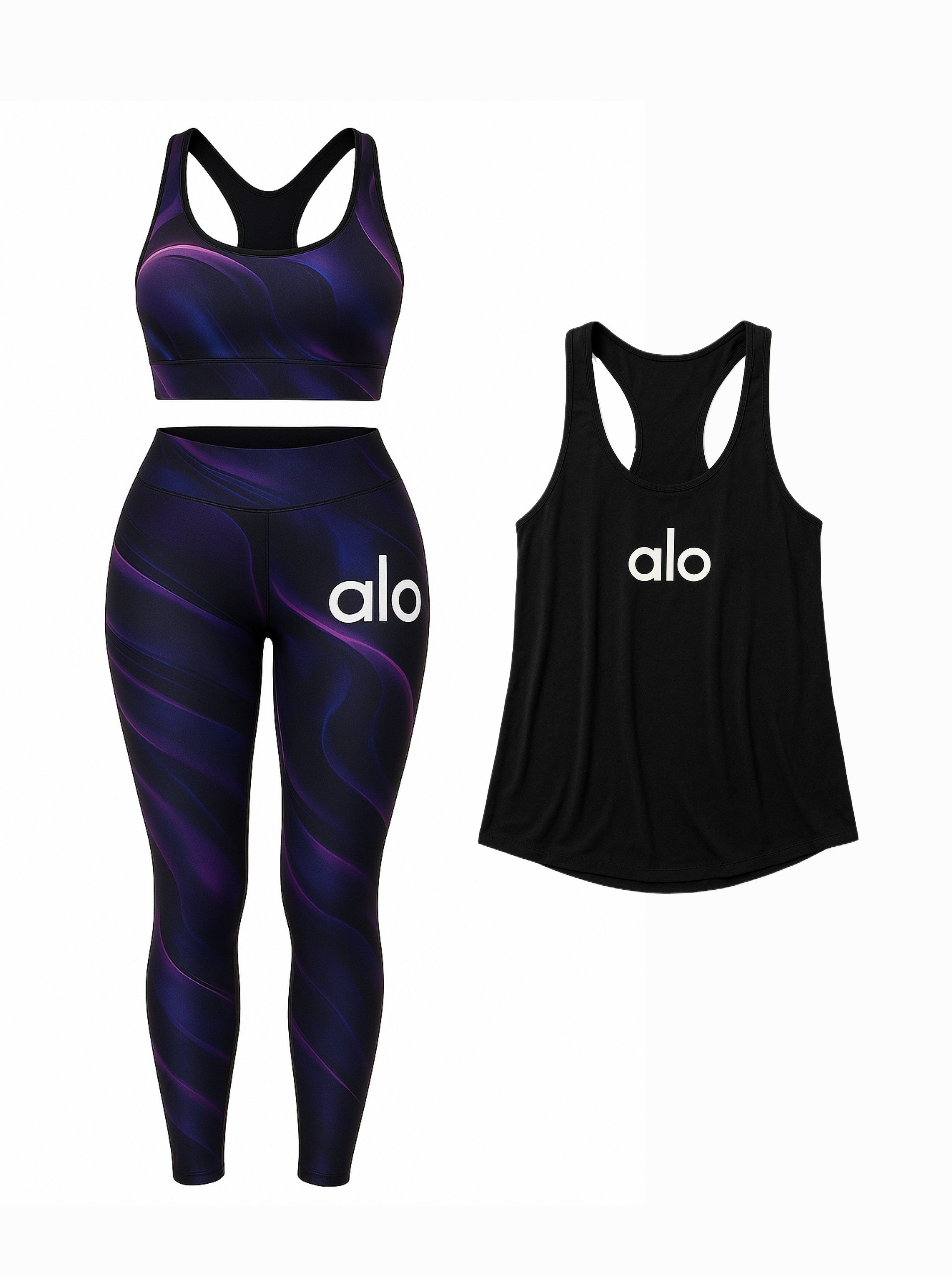 ست ورزشی زنانه سایز بزرگ ۴۲ تا ۴۸ شامل نیمتنه، لگ و کاور تاپ