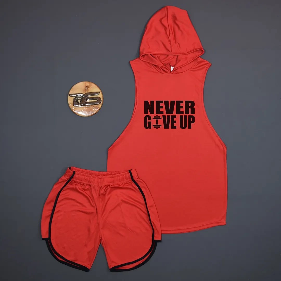 ست هودی و شلوارک NEVER GIVE UP