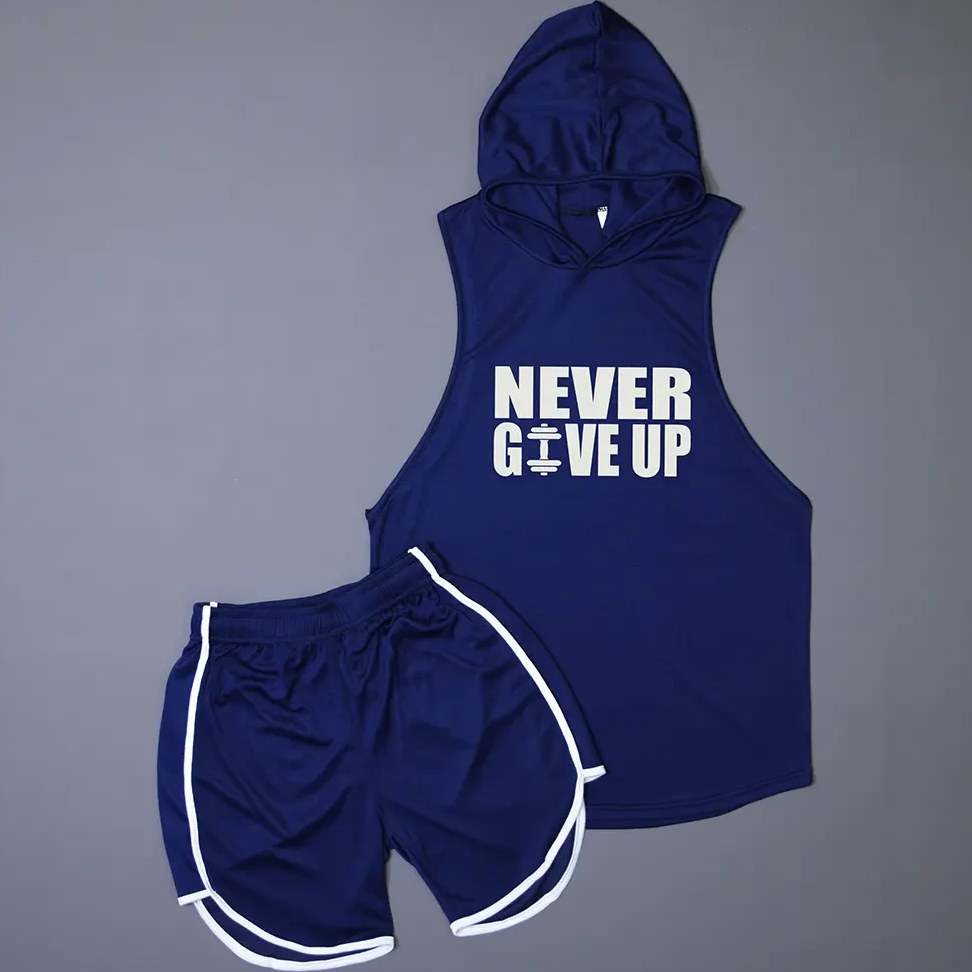 ست هودی و شلوارک NEVER GIVE UP