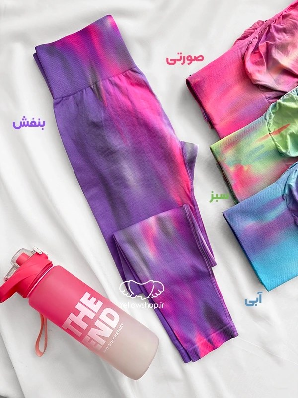 لگ ورزشی زنانه مدل کهکشانی گرم بالا پشتکشدار