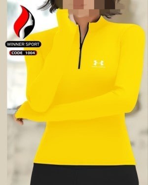 تیشرت نیم زیپ ورزشی زنانه نایکی کد 0011