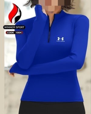 تیشرت نیم زیپ ورزشی زنانه نایکی کد 0011