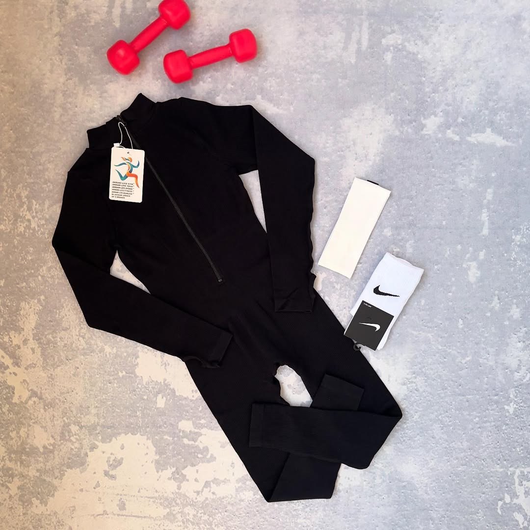 سرهمی ورزشی زنانه مشکی مدل ۲۲۸ آستین بلند