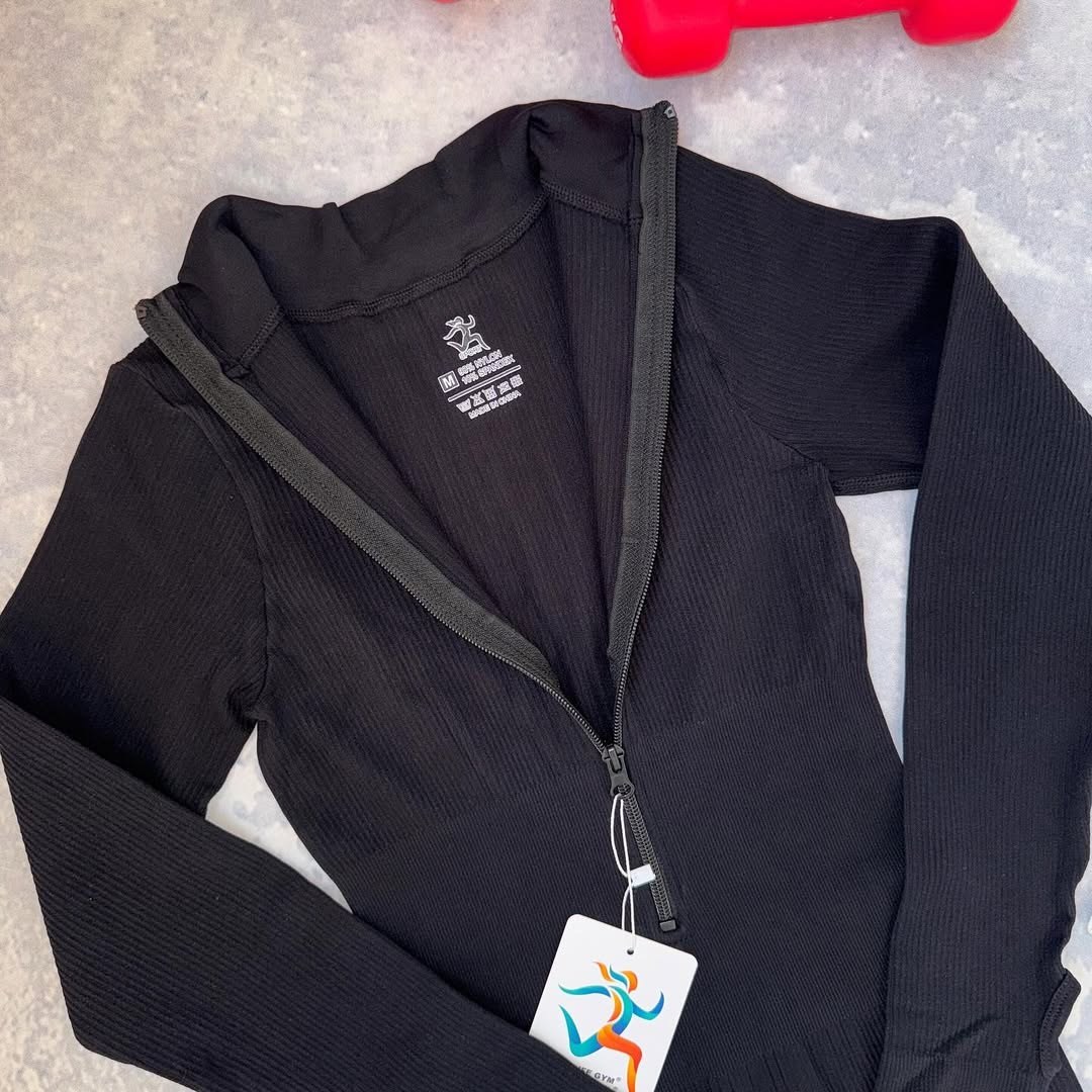 سرهمی ورزشی زنانه مشکی مدل ۲۲۸ آستین بلند