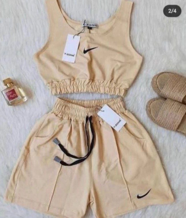 ست ورزشی زنانه نایک سایز ۳۶ تا ۴۴ رنگ طوسی ملانژ