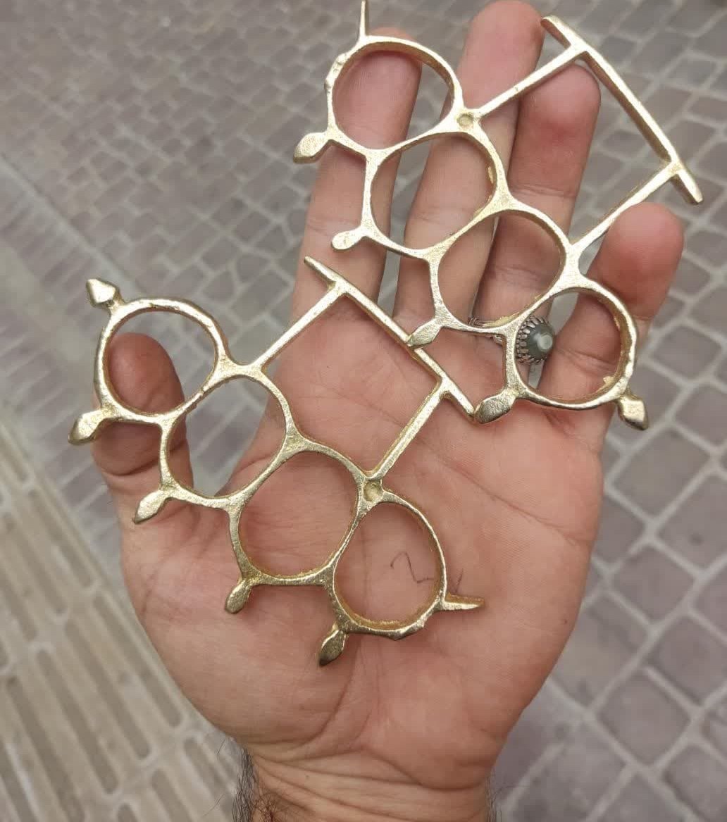 پنجه بکس برنجی مدل یوزپلنگ طلایی