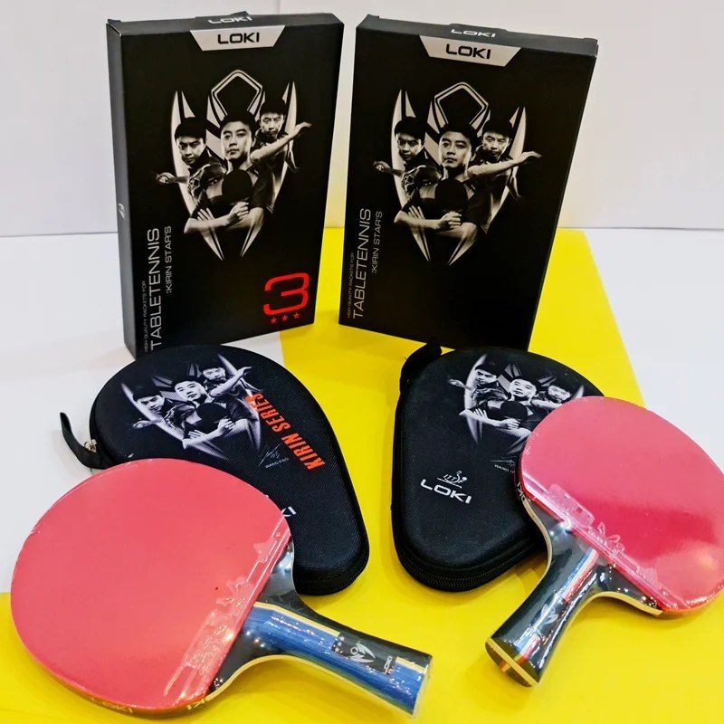 راکت پینگ پنگ لوکی مدل K-3 سه ستاره با کیف