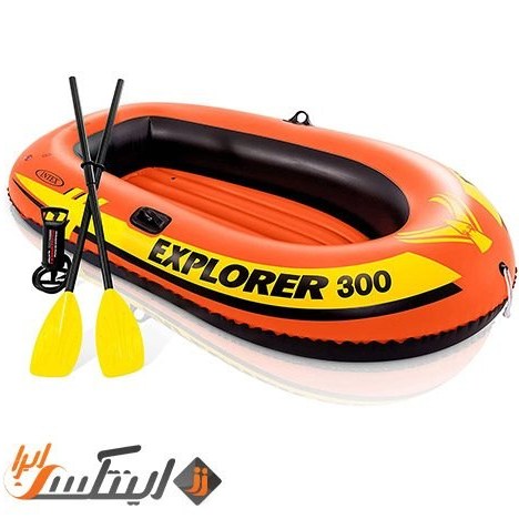 قایق بادی اینتکس مدل Explorer 300 ظرفیت ۳ نفره با لوازم