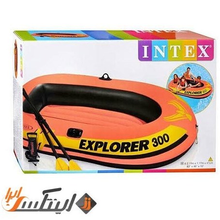 قایق بادی اینتکس مدل Explorer 300 ظرفیت ۳ نفره با لوازم
