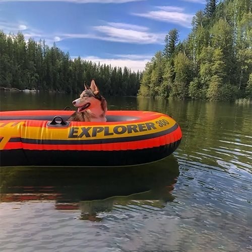 قایق بادی اینتکس مدل Explorer 300 ظرفیت ۳ نفره با لوازم