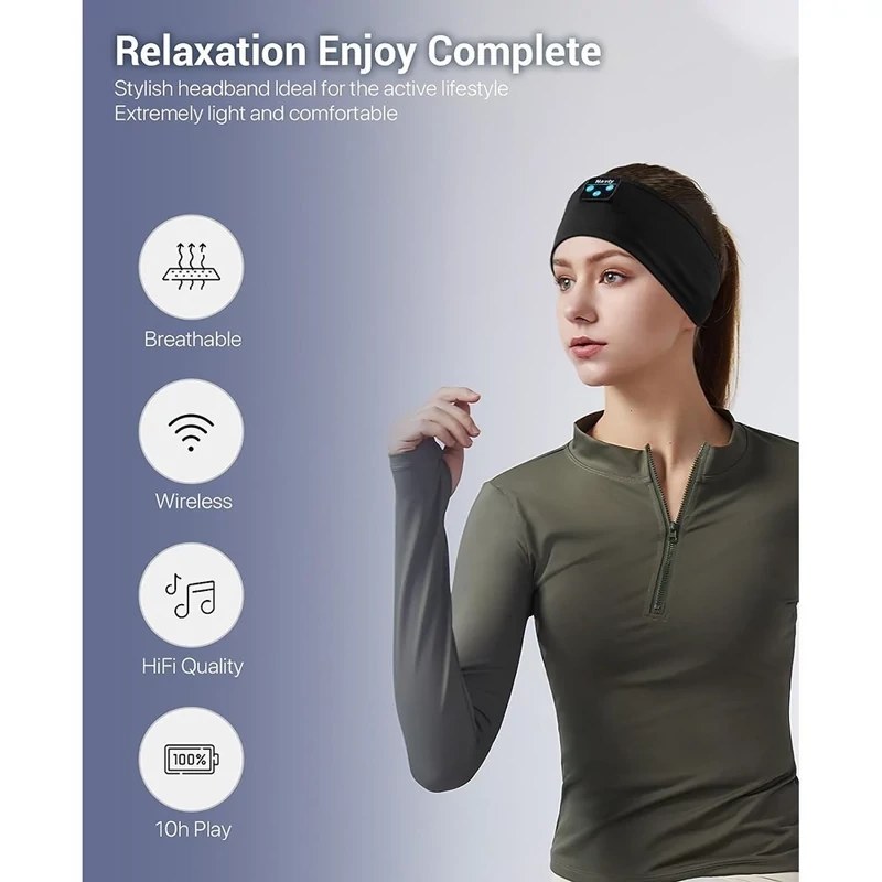 هدبند و هدفون ورزشی بلوتوثی ناولی مدل NAH001