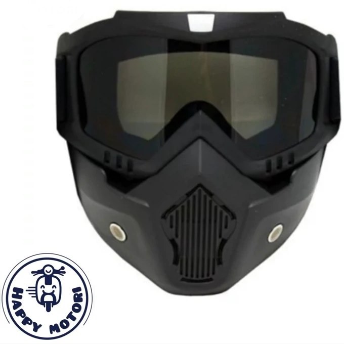 فیس ماسک موتور سواری با طلق دودی/شفاف