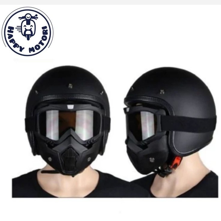 فیس ماسک موتور سواری با طلق دودی/شفاف