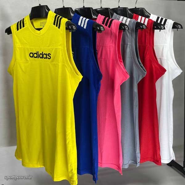 ست لباس ورزشی مردانه آدیداس حلقه‌ای شلوارک صورتی L-XL