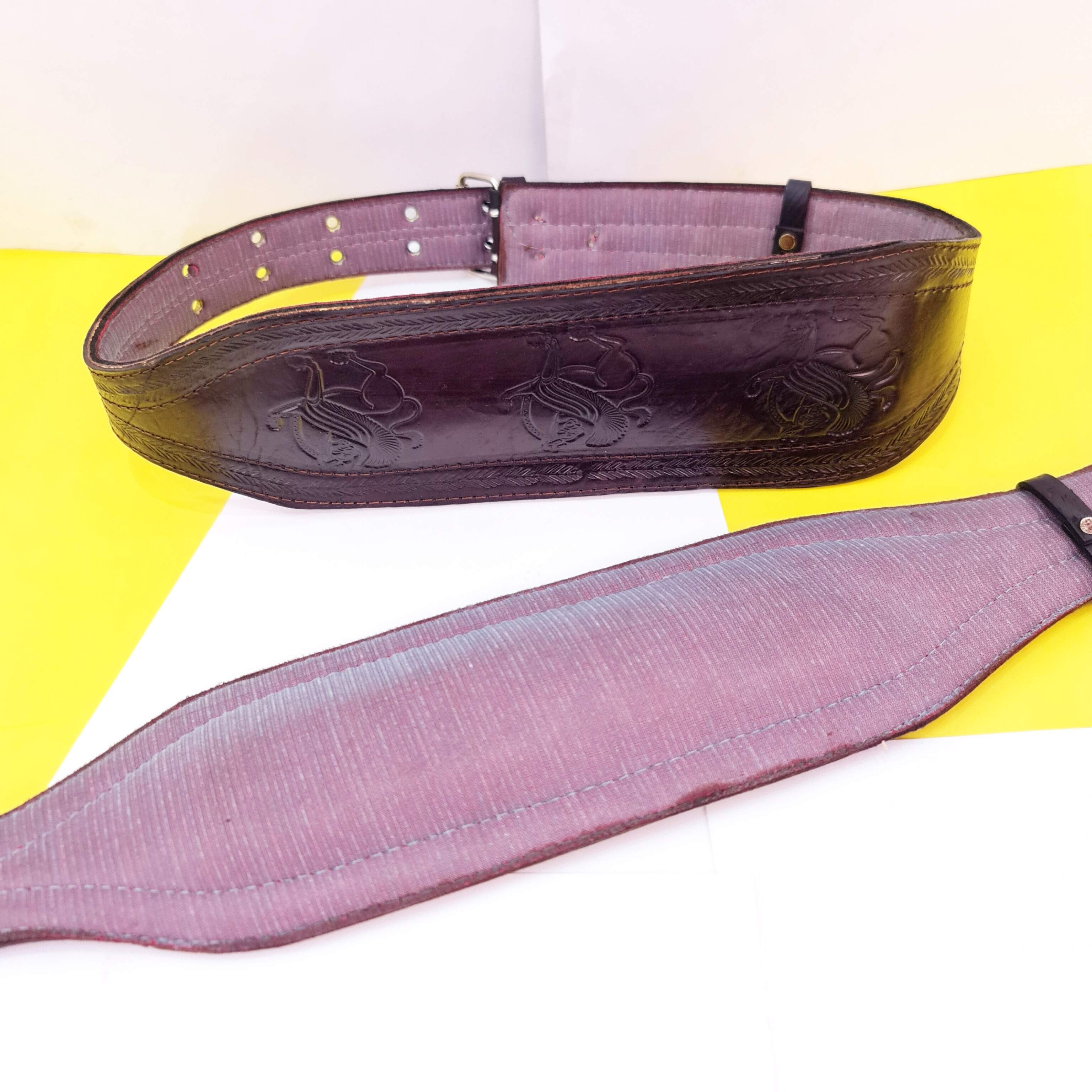 کمربند ورزشی چرم بالشتک دار