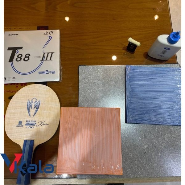 رویه راکت پینگ پنگ سانوی مدل T88-III بسته دو عددی