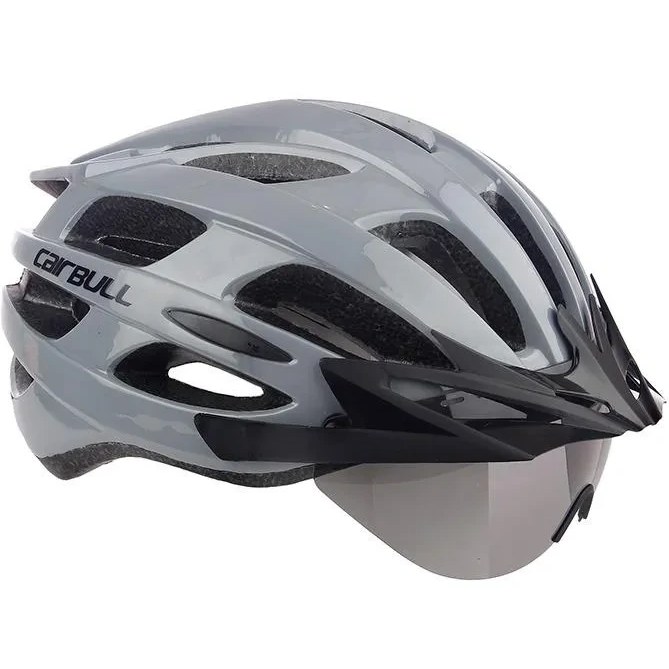 کلاه دوچرخه سواری کربول مدل CB10 عینک‌دار و چراغ‌دار