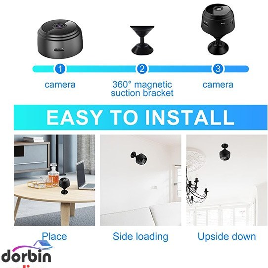 دوربین بی‌سیم کوچک مگنتی مدل SQT v380 WIFI