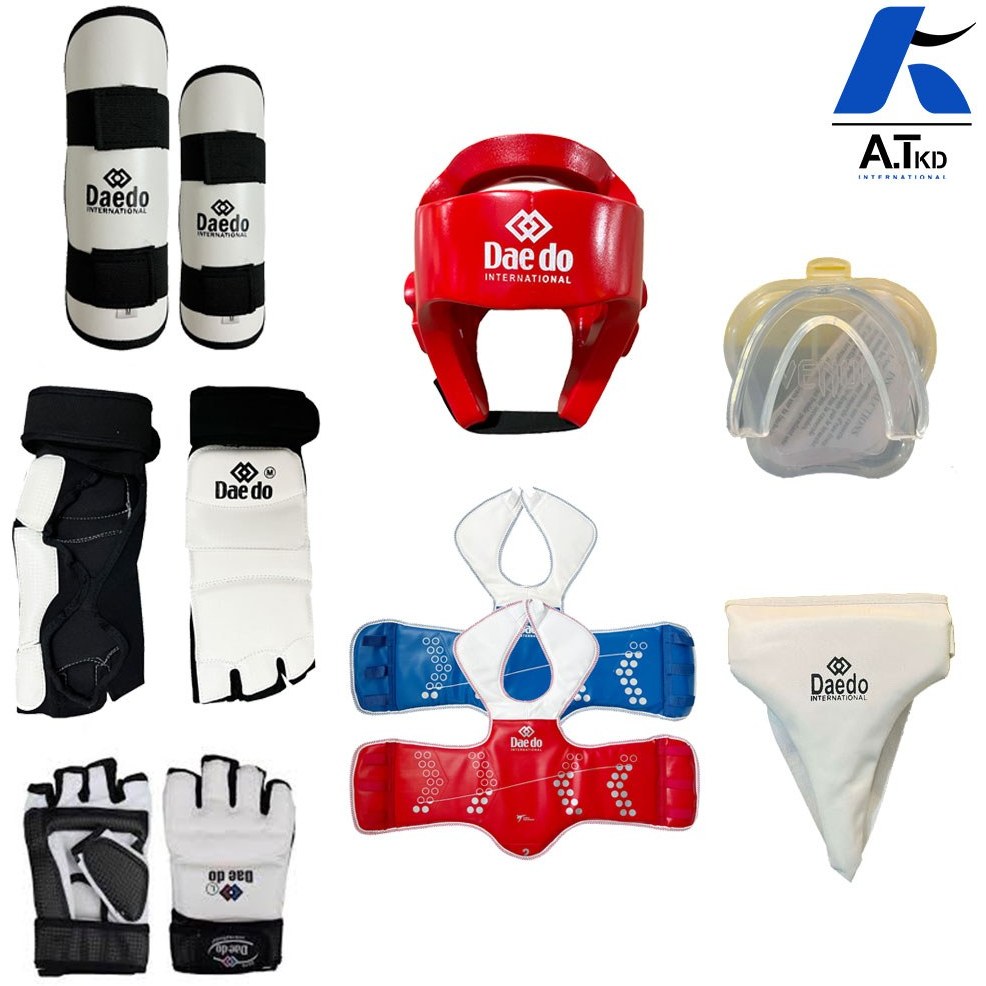 پک کامل لوازم تکواندو نیمه حرفه ای دخترانه