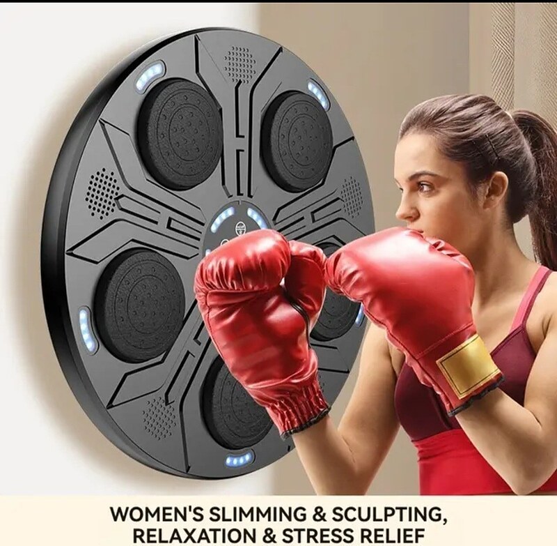 دستگاه بوکس موزیکال دیواری هوشمند همراه با دستکش