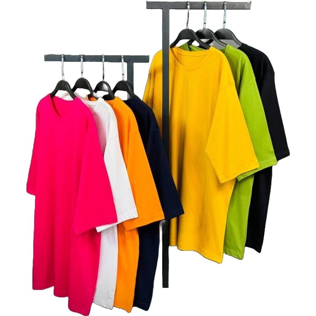تیشرت لانگ زنانه ساده قواره آزاد رنگبندی