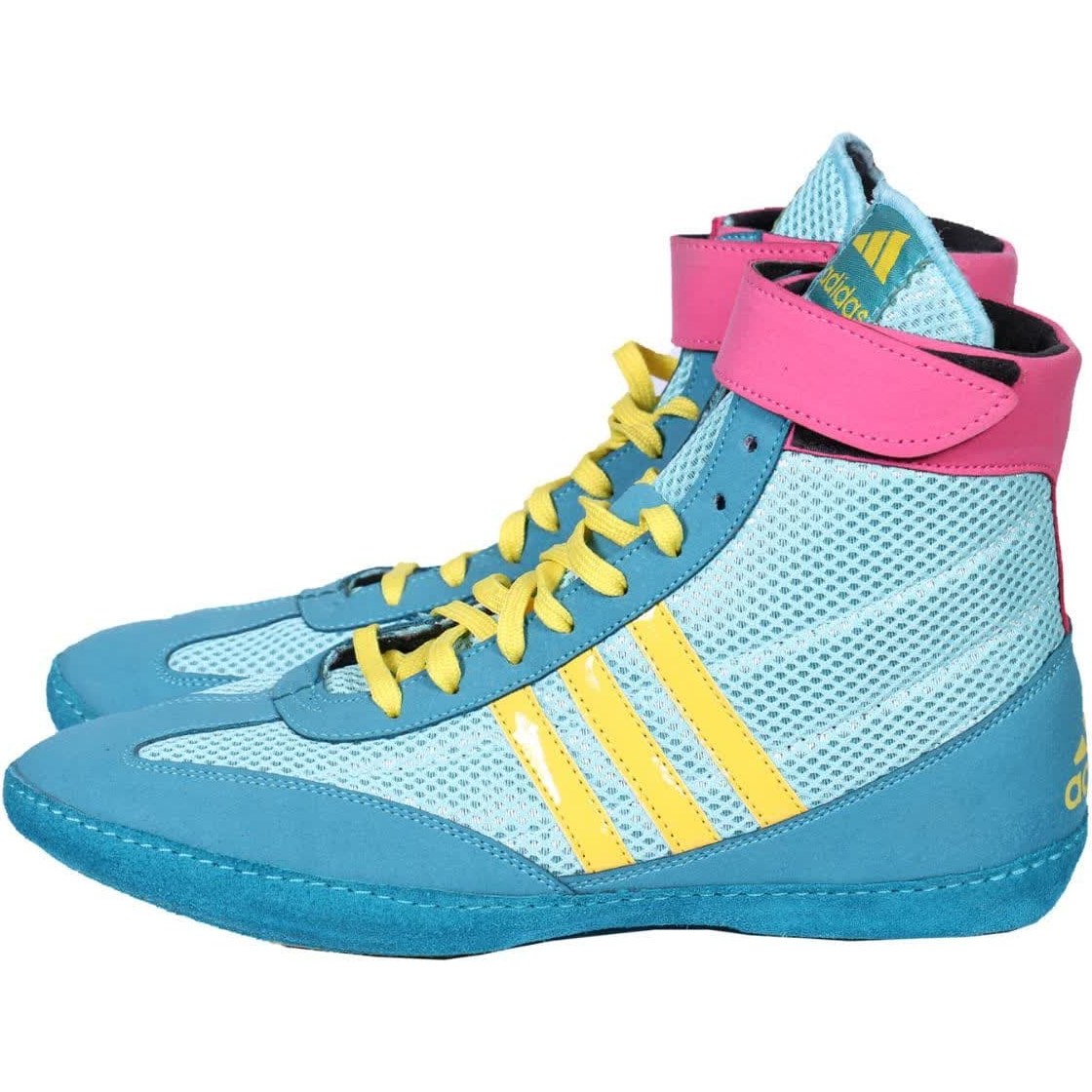 کفش کشتی آدیداس کامبت آبی فیروزه‌ای