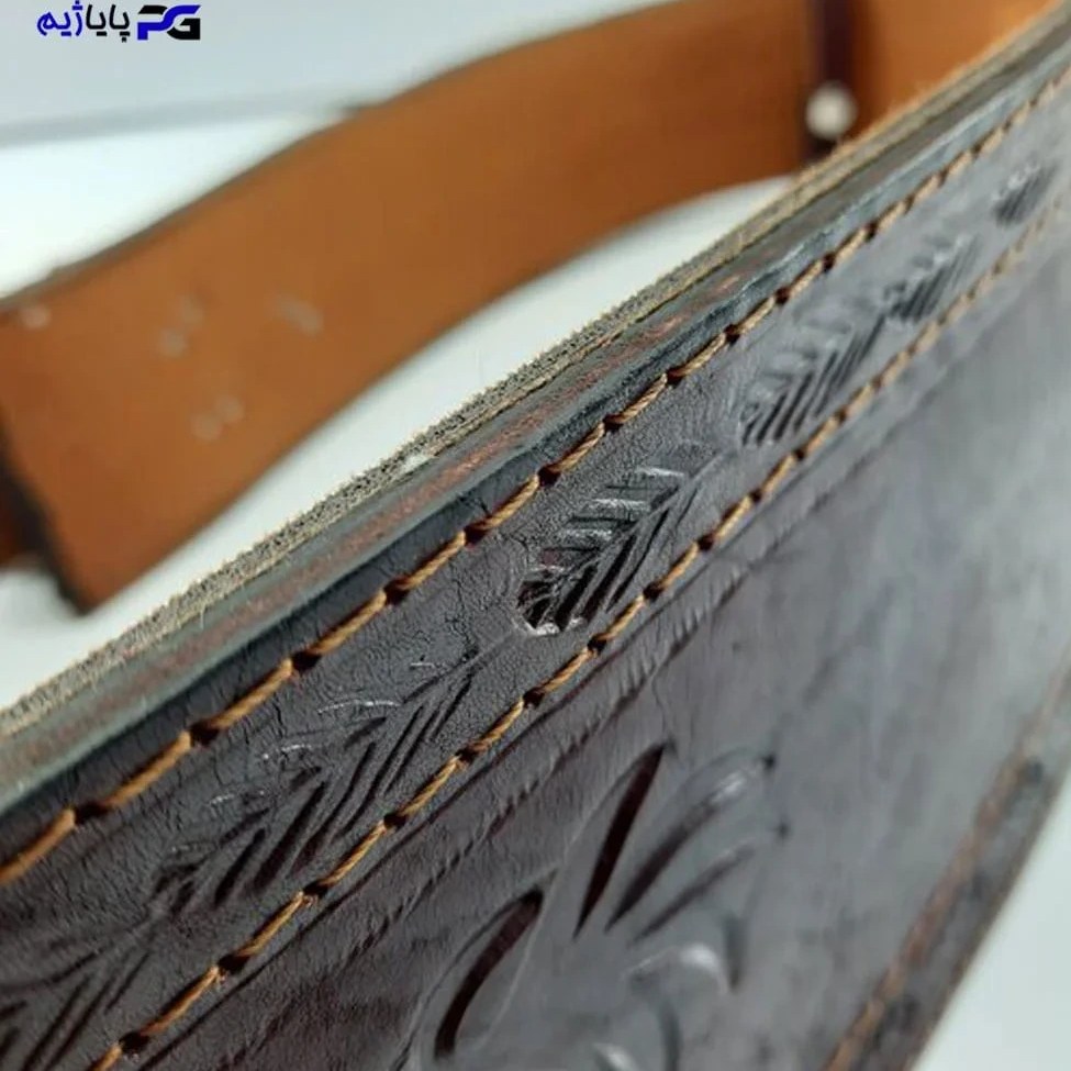 کمربند ورزشی چرم طبیعی بالشتک دار کد KMR20