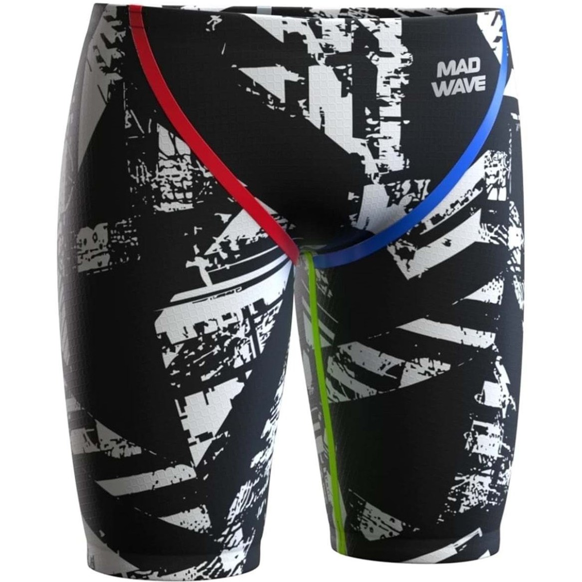 مردان مسابقه جمر Forceshell X Jammers Bl - سیاه و سفید - Xs زنانه | Mad Wave 1119291