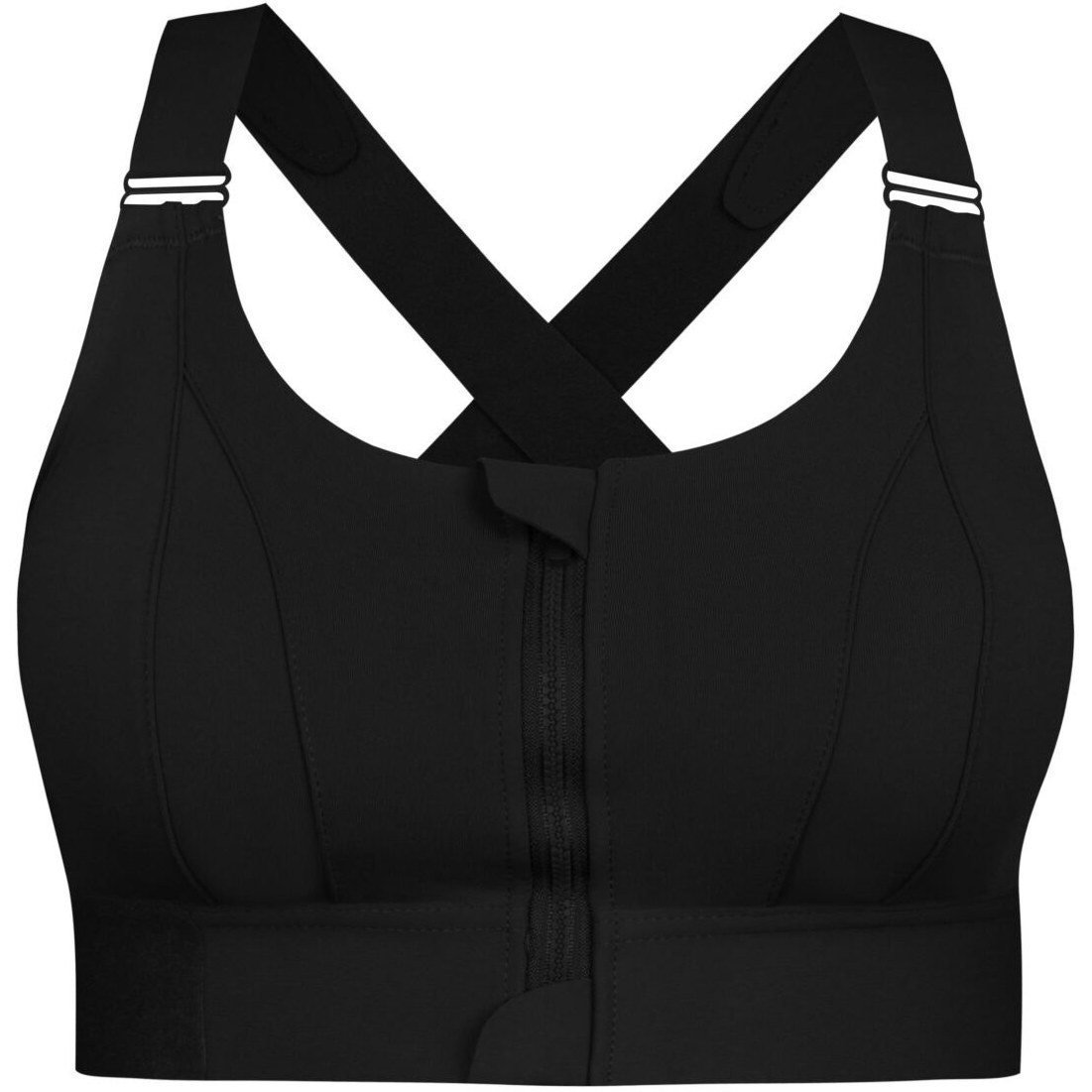 نیم تنه ورزشی زنانه مدل 5018 بند چسبی رنگ مشکی