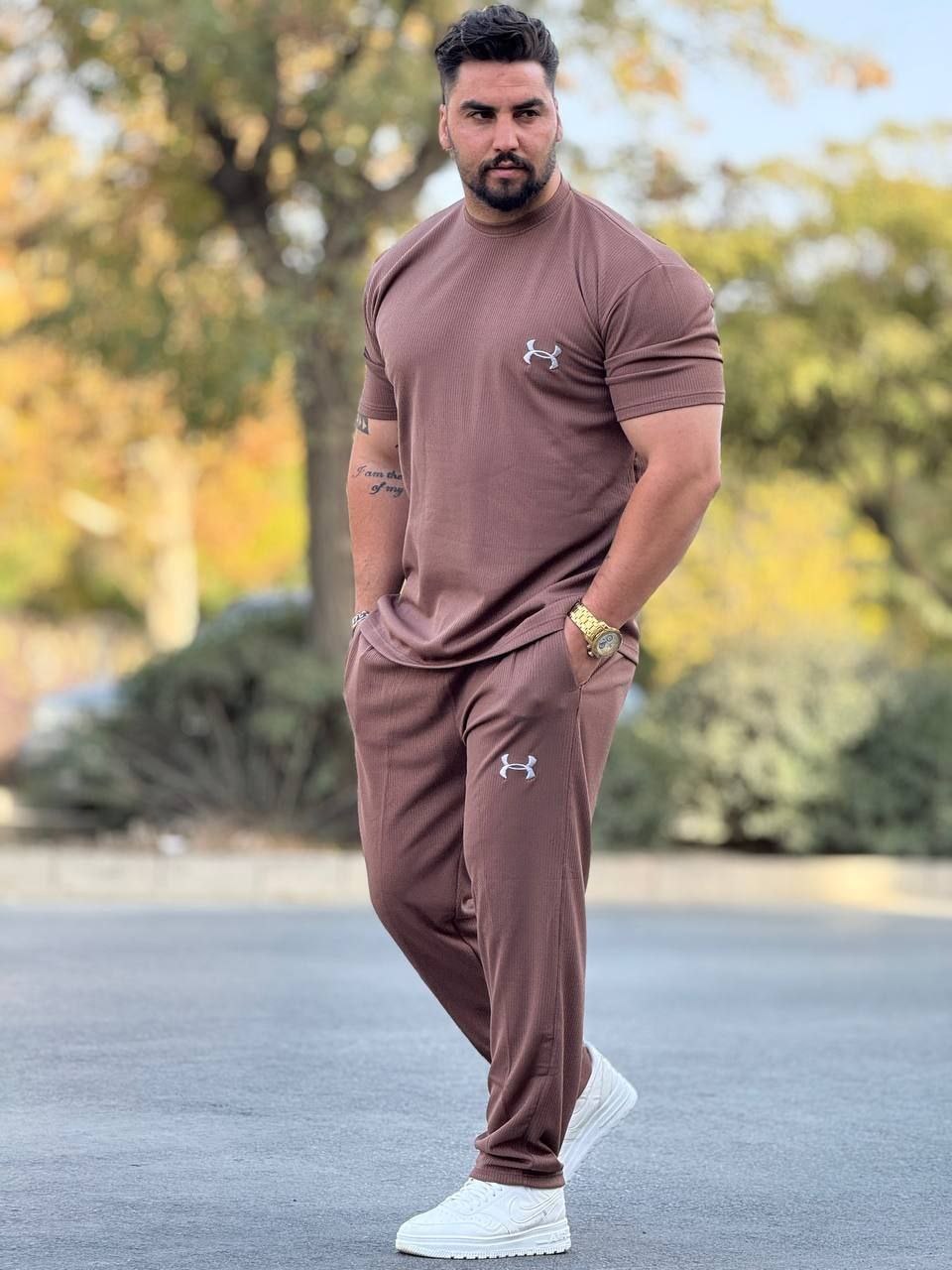 ست لباس ورزشی مردانه شلوار و تیشرت