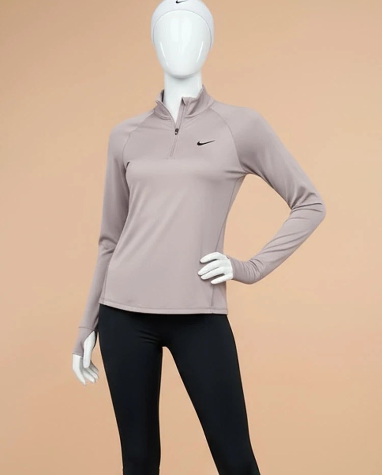 بلوز لاکرا آستین بلند نیم زیپ فینگر دار نایکی Nike