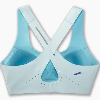 نیم تنه ورزشی زنانه بروکس مدل Dare Crossback 2.0 رنگ آبی یخی
