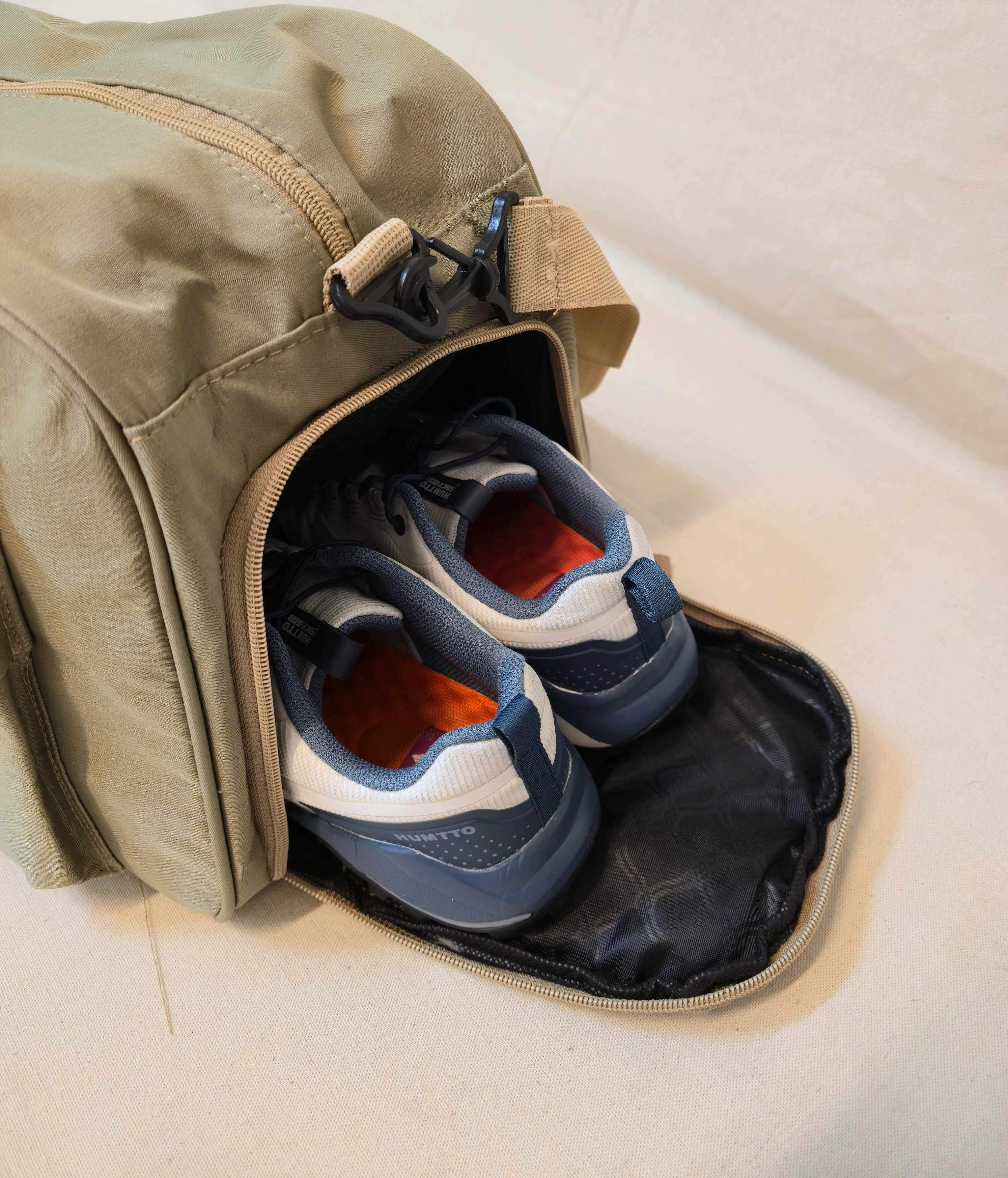 کیف ورزشی جا کفشی دار دو جیب سبز ارتشی