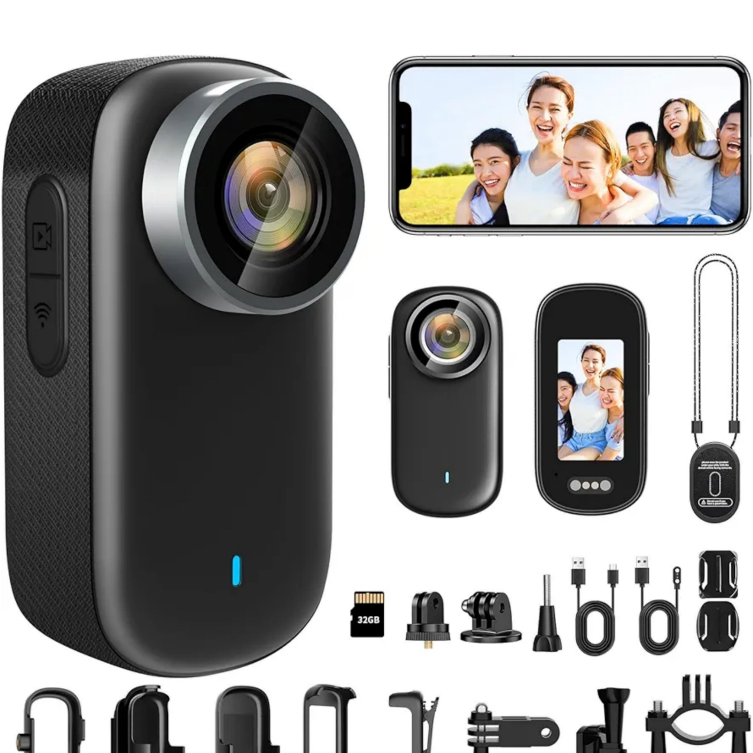 دوربین اکشن ۴K مغناطیسی ضدآب مدل M11 با نمایشگر