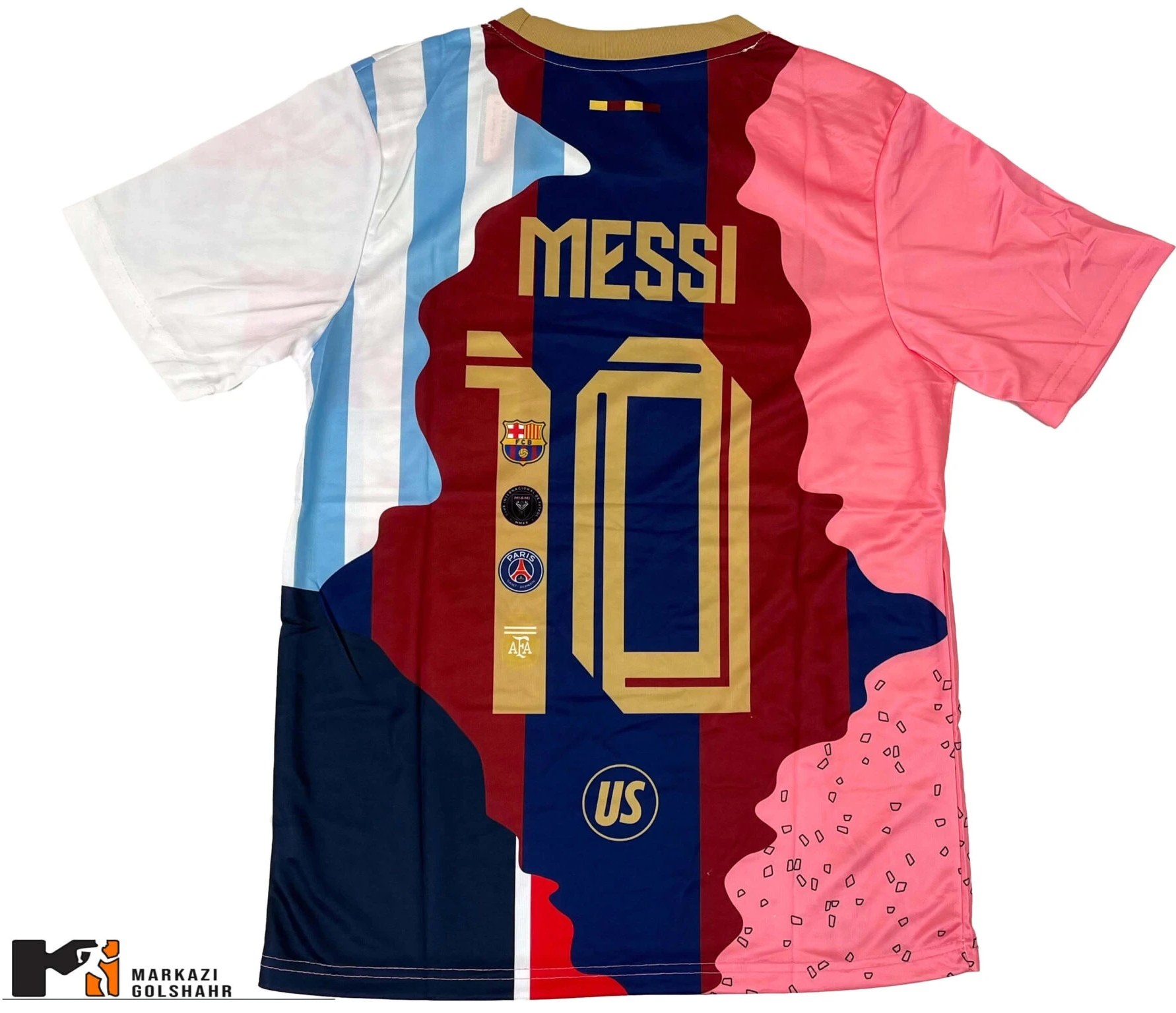 لباس فوتبال منتخب مسی سایز XL و L رنگ سفید