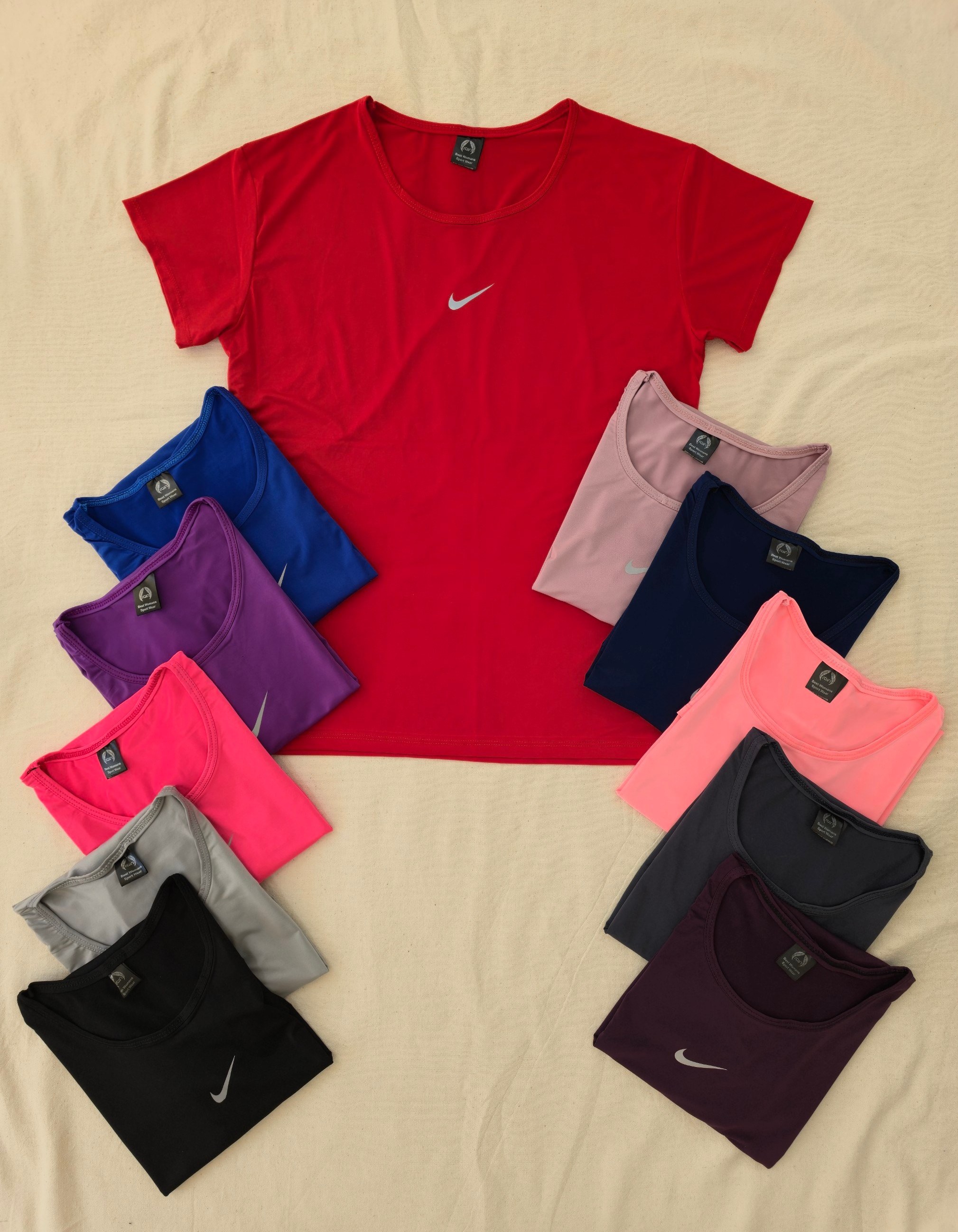 تیشرت ورزشی زنانه نایکی مدل یقه گرد