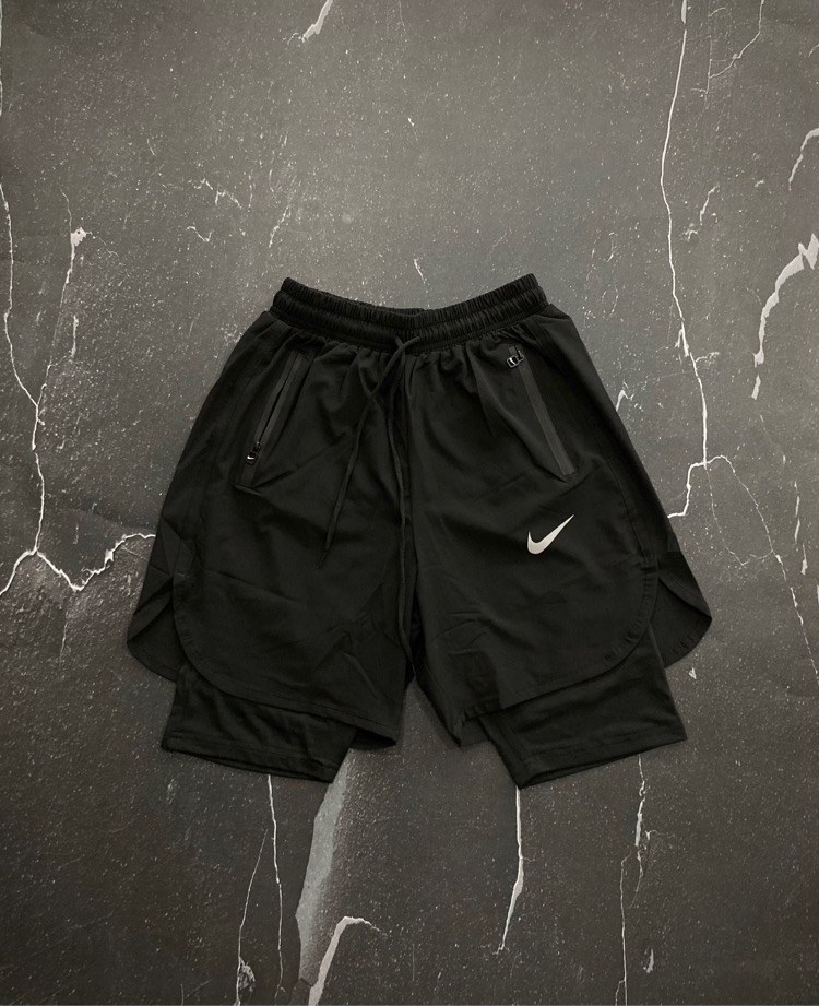 شلوارک ورزشی نایکی کشاله دار رنگ سیاه