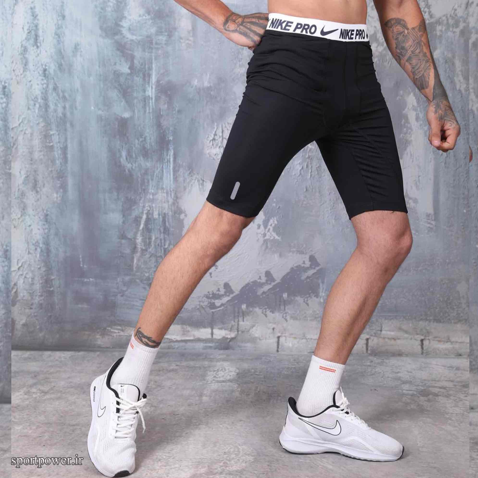 شلوارک ورزشی مردانه نایکی کد 2478 مشکی