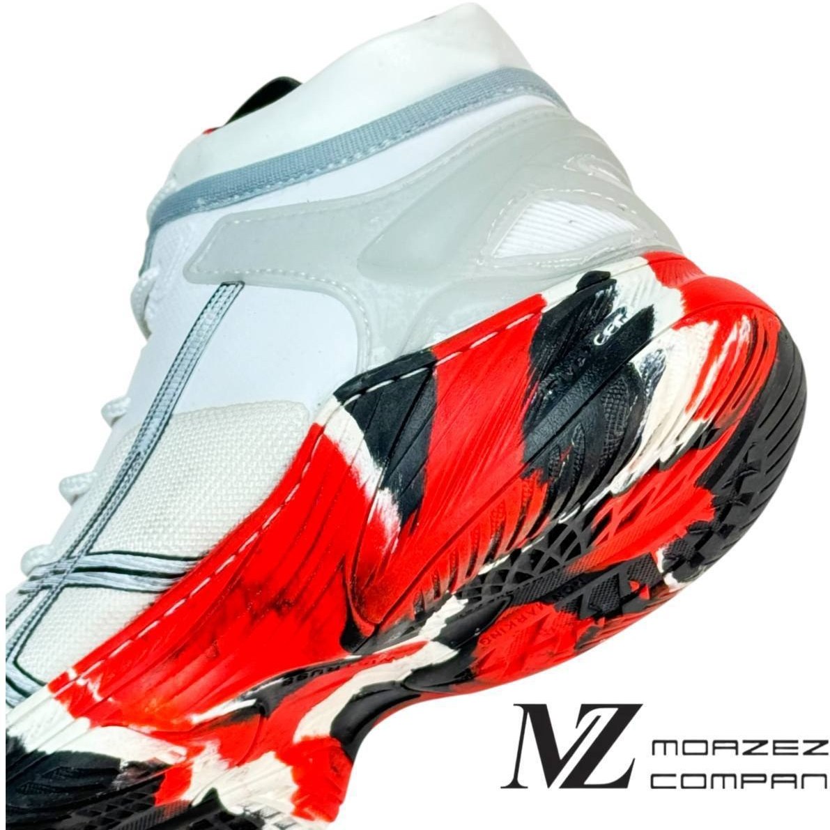 کفش والیبال اسیکس مدل متارایز رنگ سفید و آبی