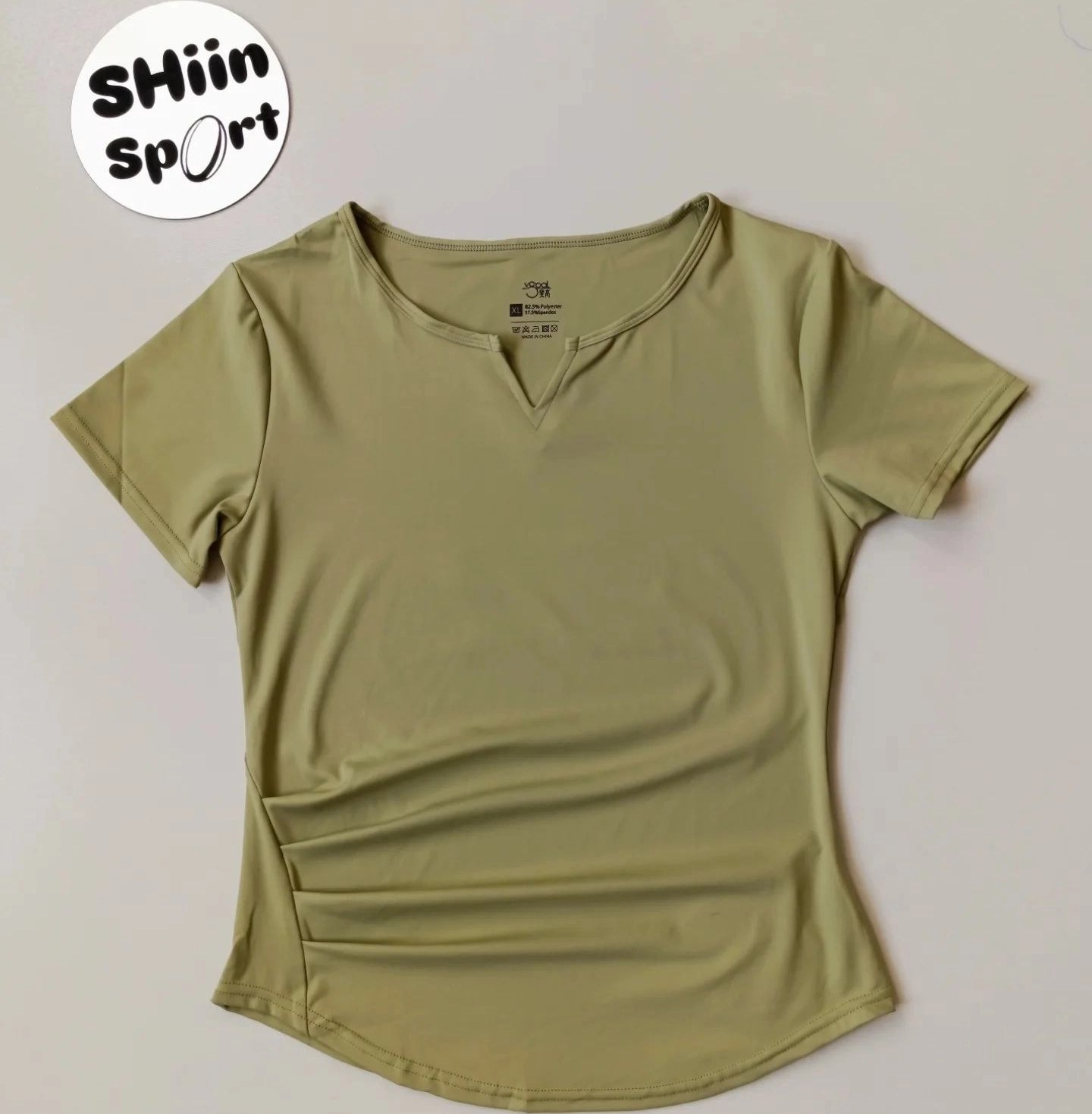 تیشرت ورزشی زنانه فلامنت یقه هفتی سایز لارج رنگ آبی