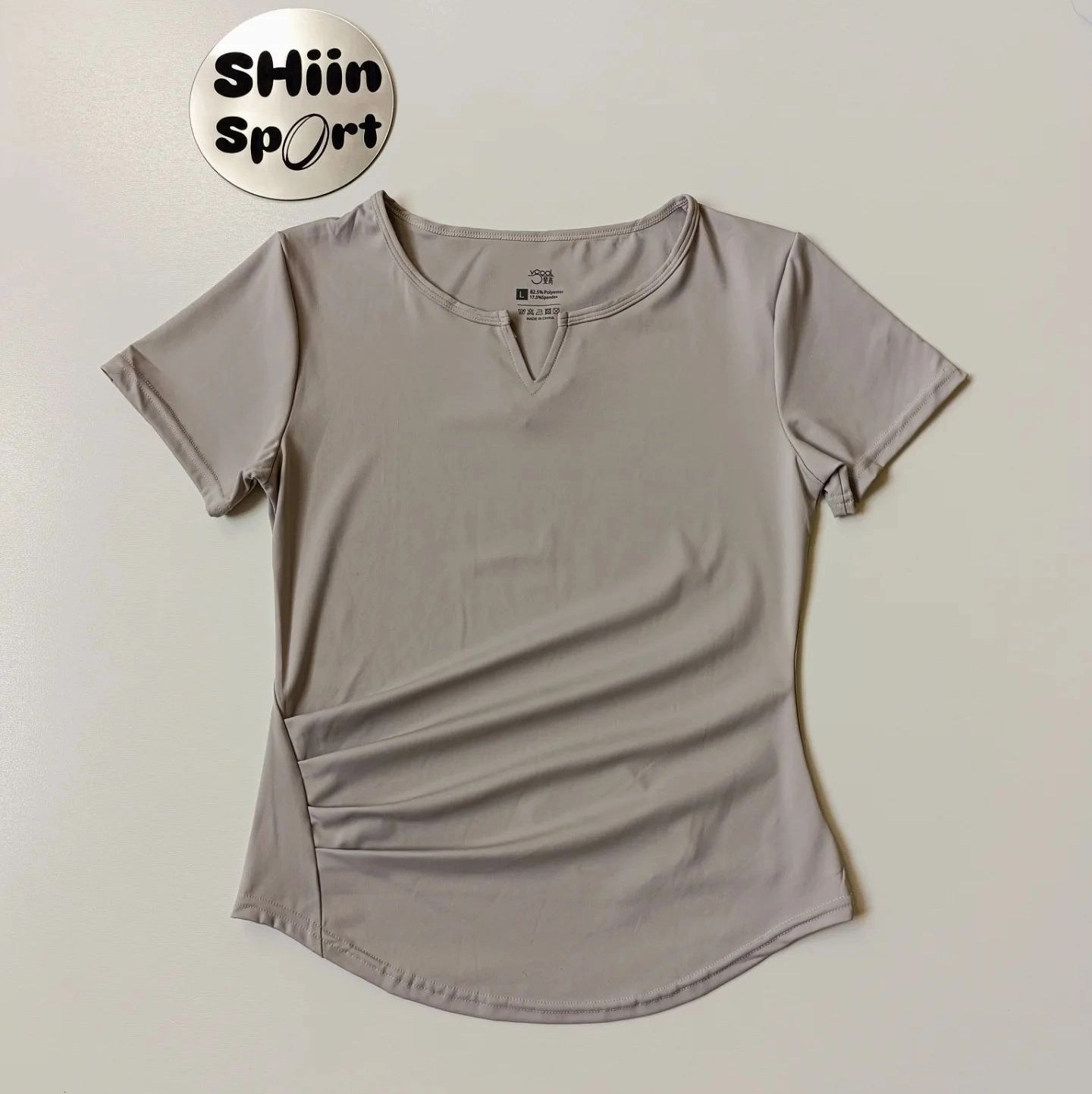 تیشرت ورزشی زنانه فلامنت یقه هفتی سایز لارج رنگ آبی