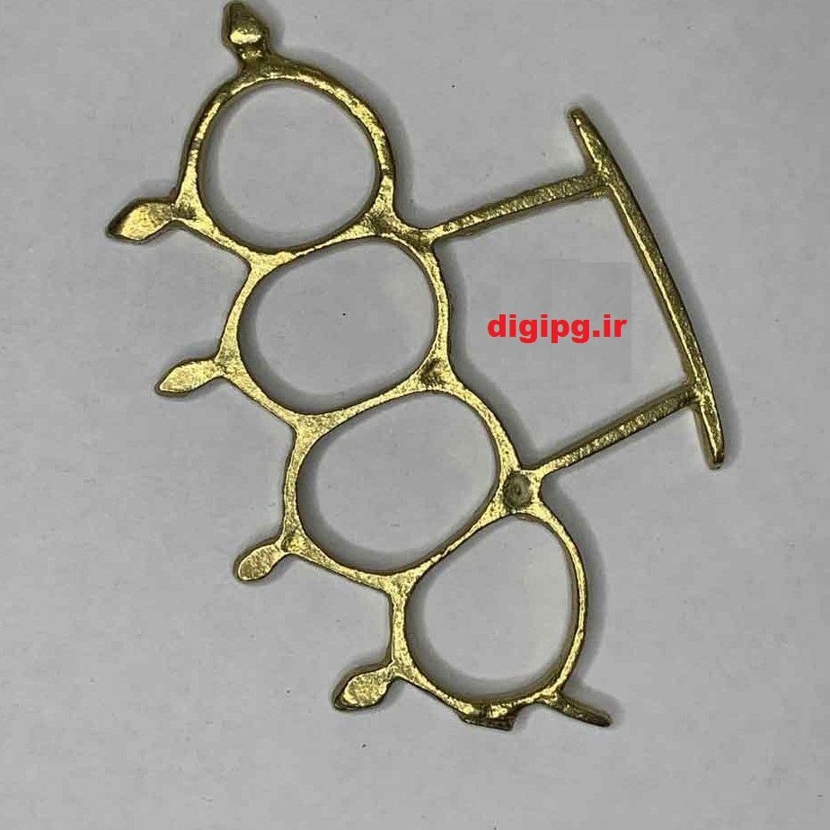 پنجه بوکس برنجی با طرح پنجه یوزپلنگ