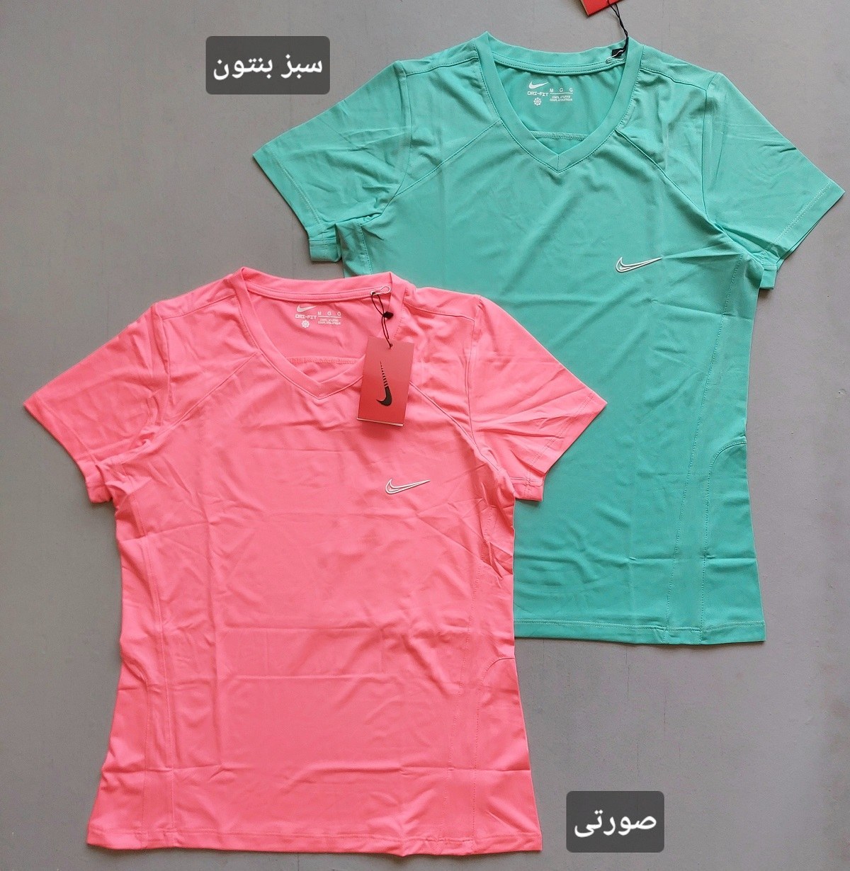 تیشرت ورزشی زنانه V-neck سایز بزرگ کد ۳۳۱۲