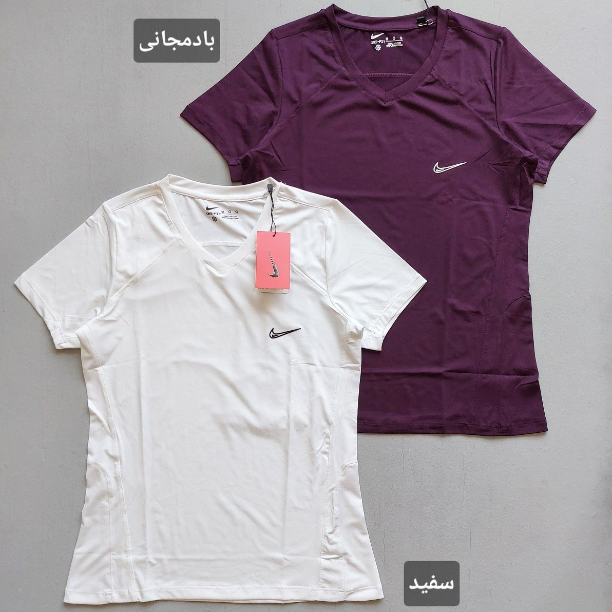 تیشرت ورزشی زنانه V-neck سایز بزرگ کد ۳۳۱۲
