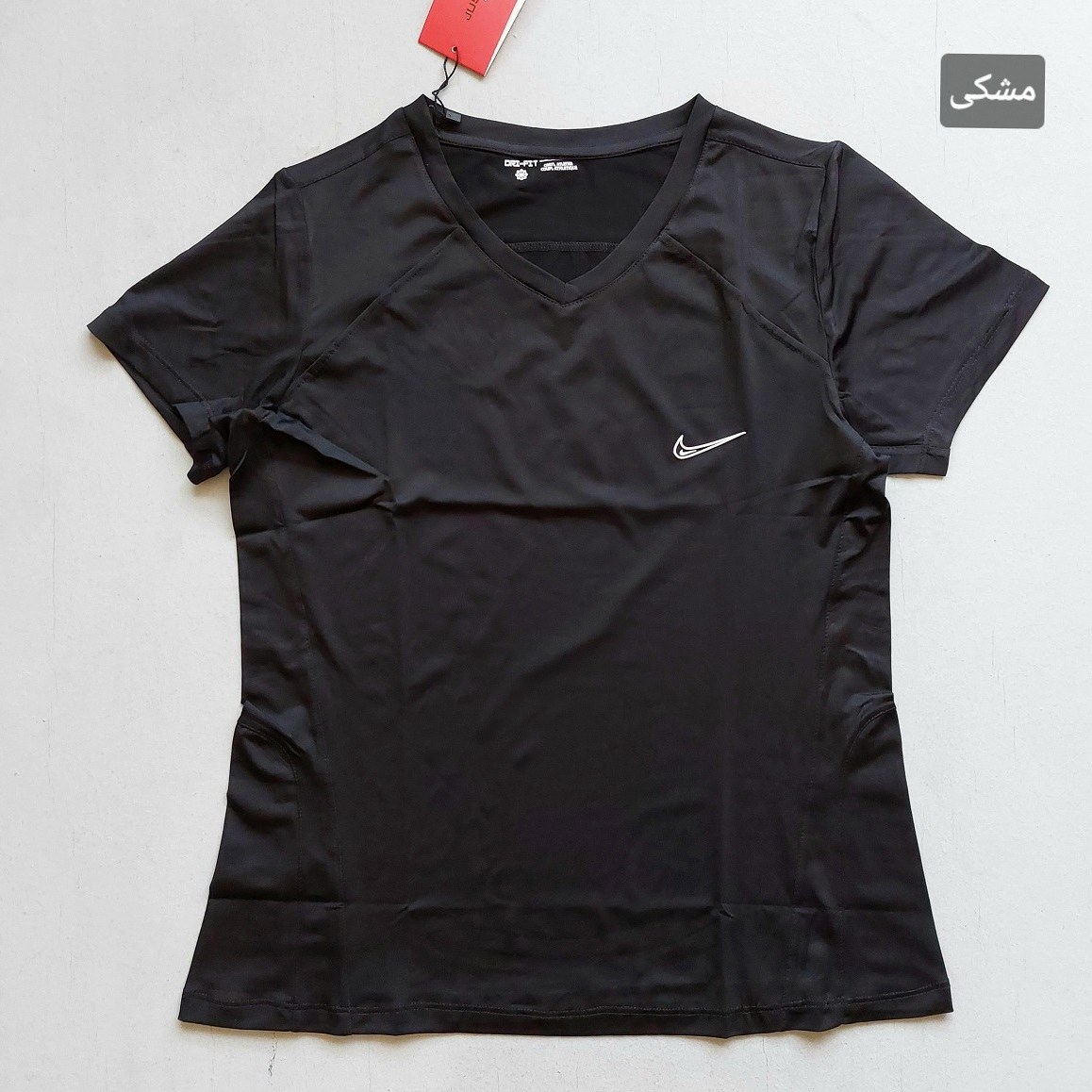 تیشرت ورزشی زنانه V-neck سایز بزرگ کد ۳۳۱۲