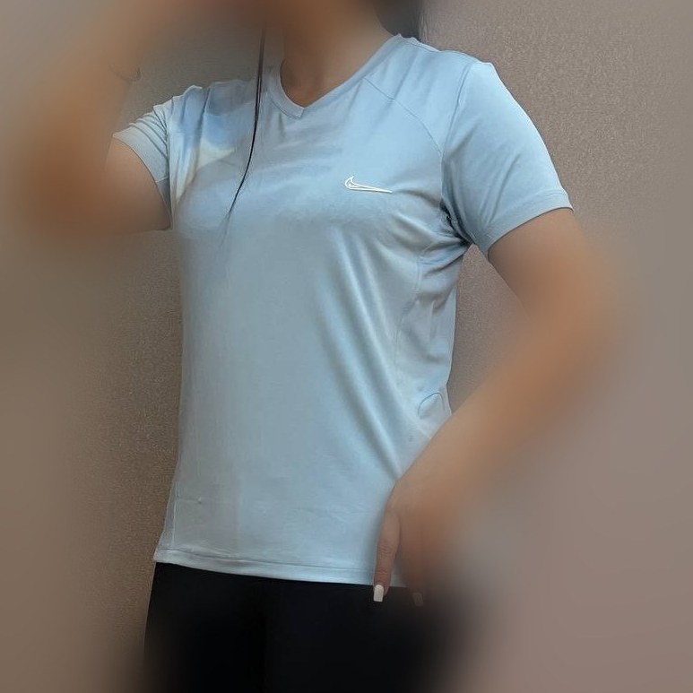 تیشرت ورزشی زنانه V-neck سایز بزرگ کد ۳۳۱۲