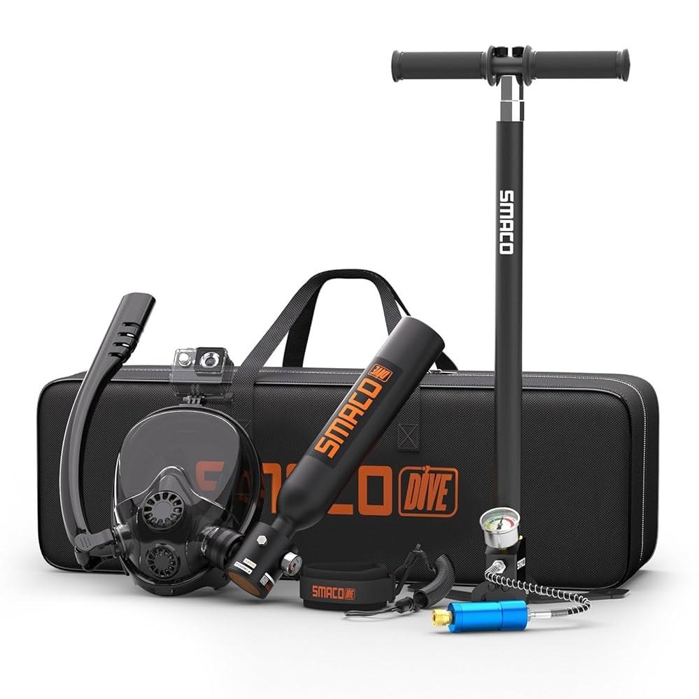 ست کامل کپسول غواصی پرتابل SMACO SCUBA S300 Plus (مینی اسکوبا تانک 0.5 لیتری)